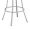 Armen Living Palmdale 30" Swivel White Faux Leather and Silver Metal Bar Stool 795044878165 - alternate 10